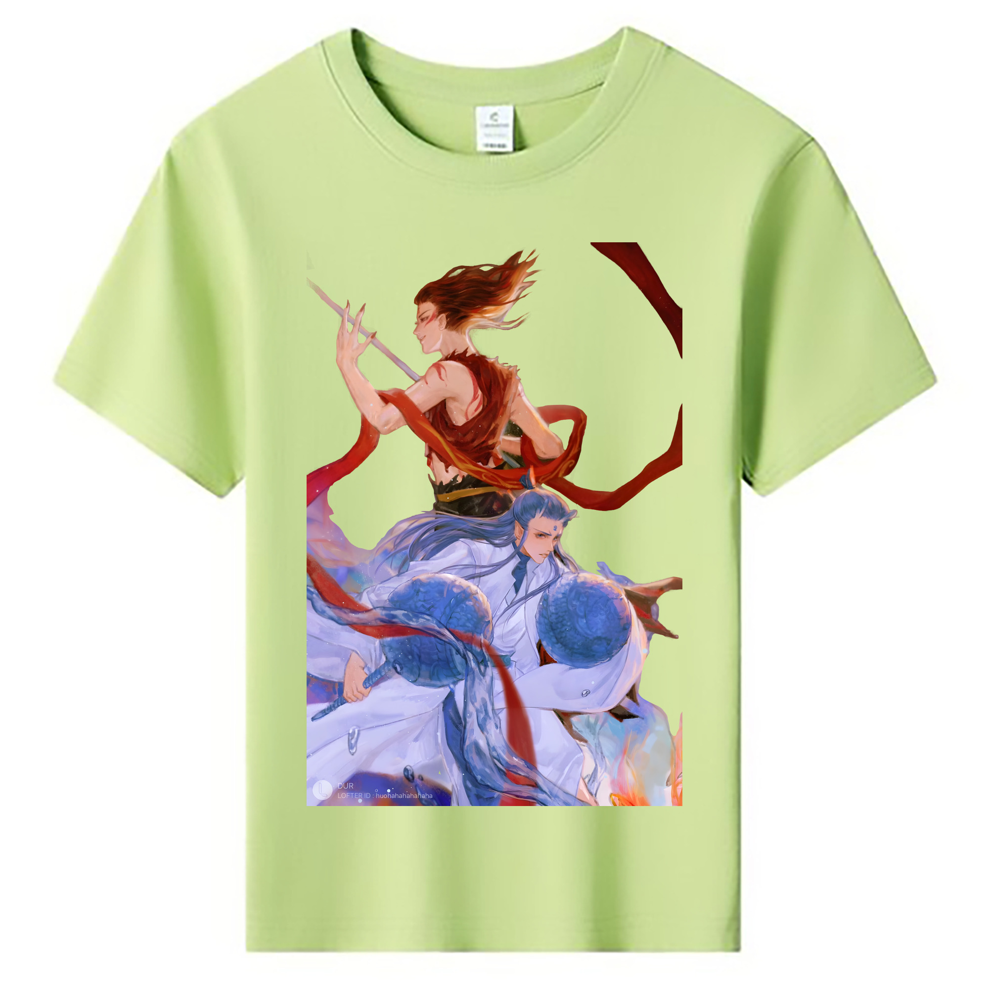 （画像用） Ne Zha 2 ナタ 魔童の大暴れ 綿100％キッズTシャツ（フロントプリント）